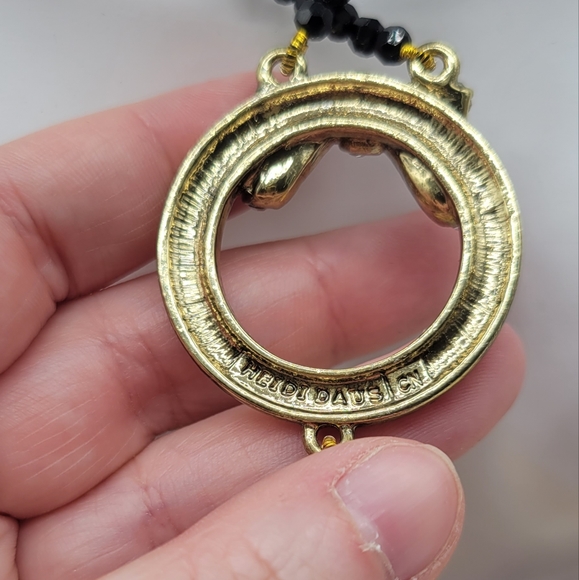 Heidi Daus Extra Long Swarovski Crystal Wreath Lariat with Faceted Beads and Bow - Picture 12 of 13